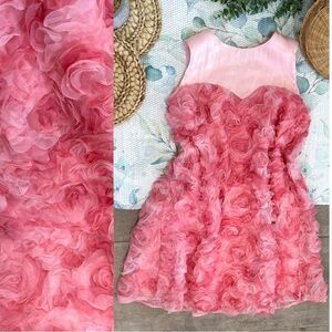 New Boutique Sample Handmade Tulle Rosette Women’s Baby Doll Dress Size Small